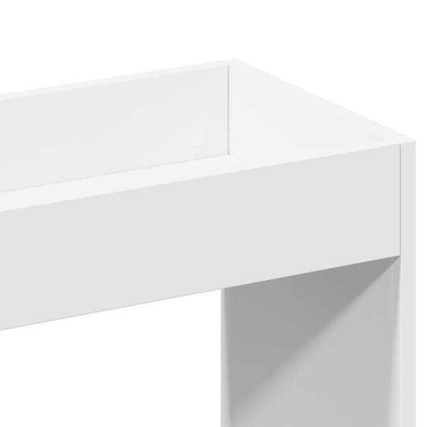 vidaXL Highboard hvit 92x33x140 cm konstruert tre