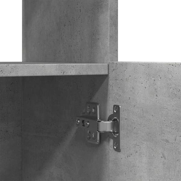 vidaXL Highboard betonggrå 92x33x140 cm konstruert tre