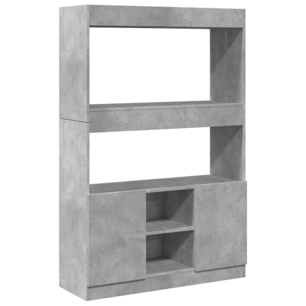 vidaXL reol 92x33x140 cm konstrueret træ betongrå