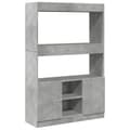 Miniatyrbillede 3 af 11: vidaXL reol 92x33x140 cm konstrueret træ betongrå