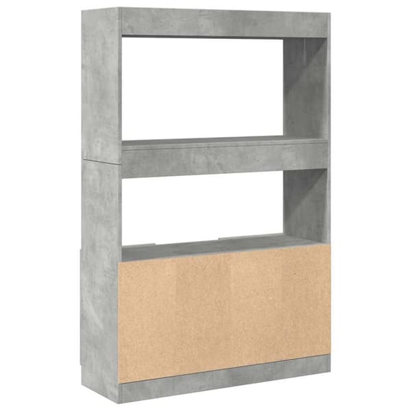 vidaXL reol 92x33x140 cm konstrueret træ betongrå