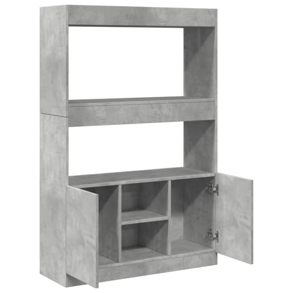 vidaXL reol 92x33x140 cm konstrueret træ betongrå