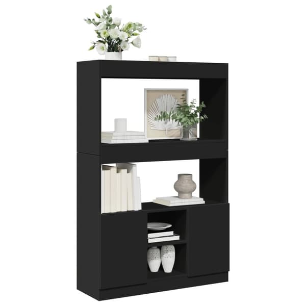 vidaXL reol 92x33x140 cm konstrueret træ sort