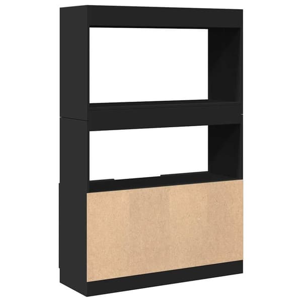 vidaXL reol 92x33x140 cm konstrueret træ sort