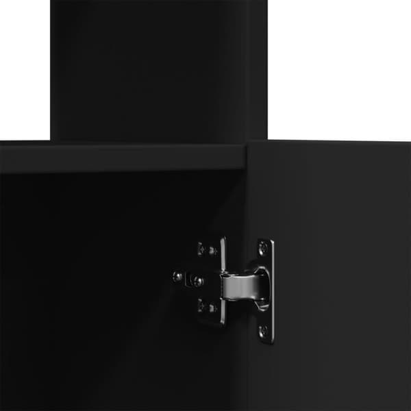 vidaXL reol 92x33x140 cm konstrueret træ sort