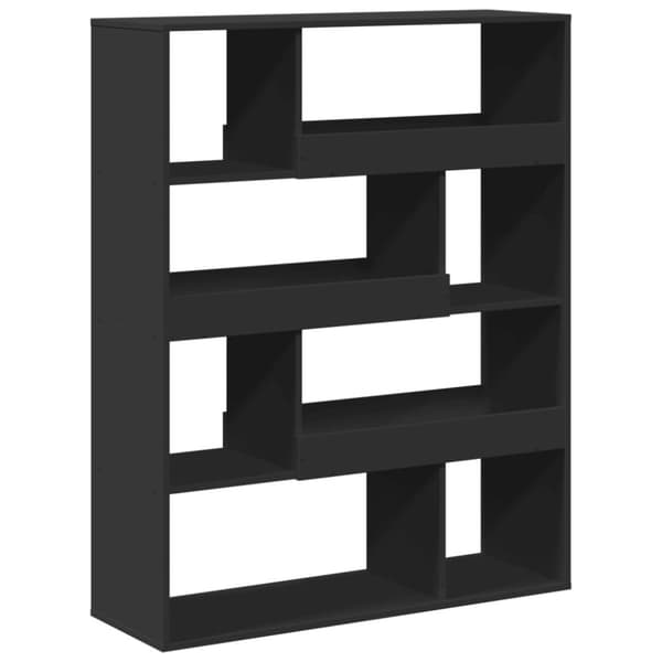 vidaXL bogreol 100x33x125,5 cm konstrueret træ sort