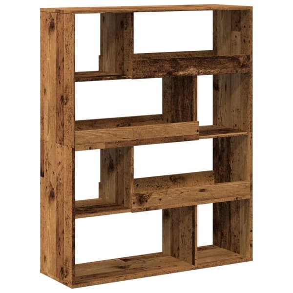 vidaXL bogreol 100x33x125,5 cm konstrueret træ antikt træ