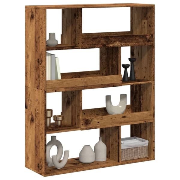 vidaXL bogreol 100x33x125,5 cm konstrueret træ antikt træ