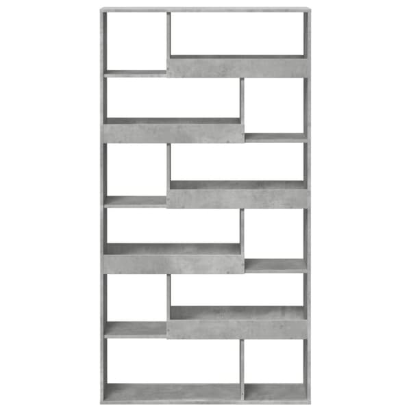 vidaXL Kirjahylly betoninharmaa 100x33x187,5 cm tekninen puu