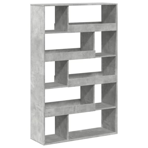 vidaXL Kirjahylly betoninharmaa 100x33x156,5 cm tekninen puu