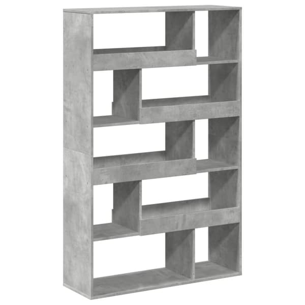 vidaXL Kirjahylly betoninharmaa 100x33x156,5 cm tekninen puu
