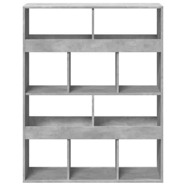 vidaXL bogreol 100x33x125,5 cm konstrueret træ betongrå