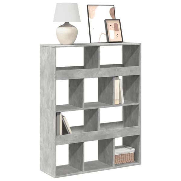 vidaXL bogreol 100x33x125,5 cm konstrueret træ betongrå