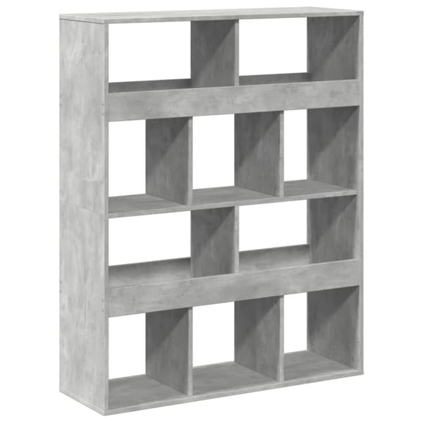 vidaXL bogreol 100x33x125,5 cm konstrueret træ betongrå