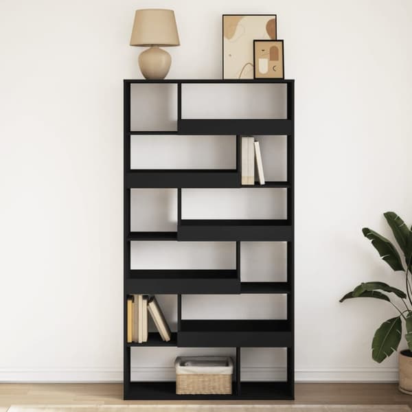 vidaXL bogreol 100x33x187,5 cm konstrueret træ sort