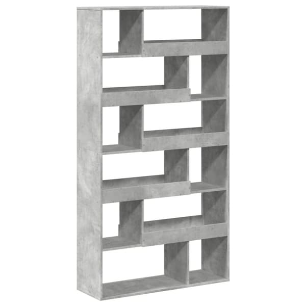 vidaXL Bokhylle betonggrå 100x33x187,5 cm konstruert tre