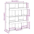 Miniatyrbild 10 av 11: vidaXL Bokhylla ek 100x33x125,5 cm konstruerat trä