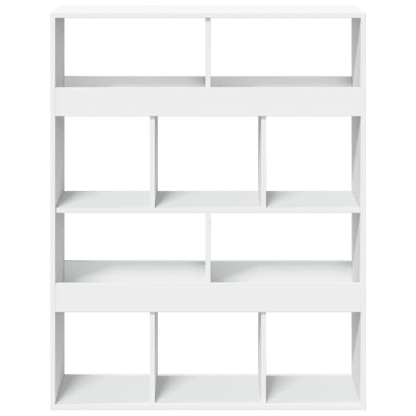 vidaXL Bokhylle hvit 100x33x125,5 cm konstruert tre