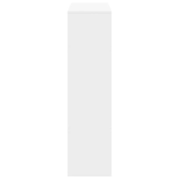 vidaXL Bokhylle hvit 100x33x125,5 cm konstruert tre