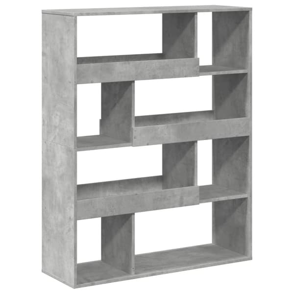 vidaXL Bokhylle betonggrå 100x33x125,5 cm konstruert tre