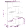 Miniatyrbild 10 av 11: vidaXL Bokhylla åldrat trä 100x33x125,5 cm konstruerat trä