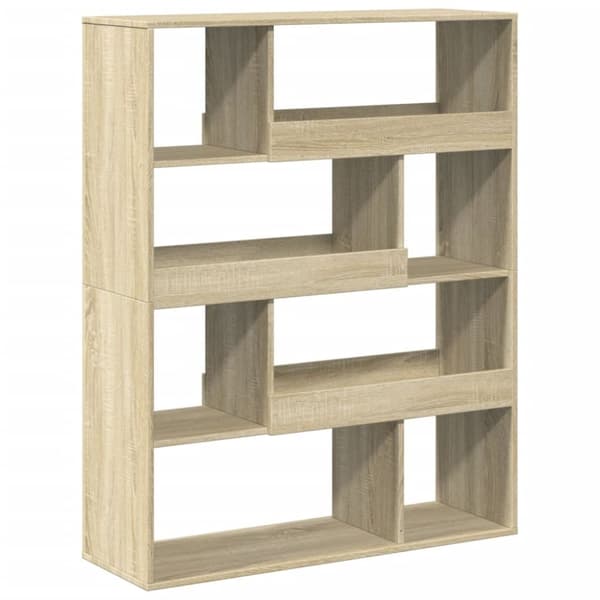vidaXL Bokhylle sonoma eik 100x33x125,5 cm konstruert tre