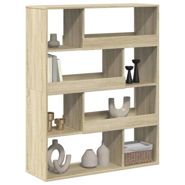vidaXL Bokhylle sonoma eik 100x33x125,5 cm konstruert tre