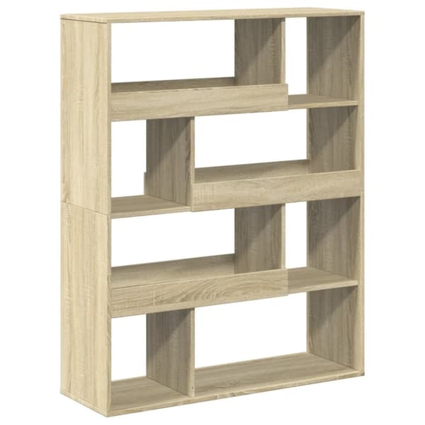 vidaXL Bokhylle sonoma eik 100x33x125,5 cm konstruert tre