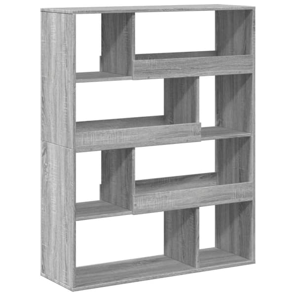 vidaXL bogreol 100x33x125,5 cm konstrueret træ grå sonoma-eg