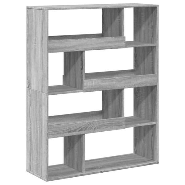 vidaXL bogreol 100x33x125,5 cm konstrueret træ grå sonoma-eg