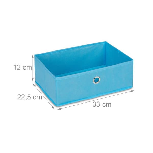 Relaxdays hylla för barn, havsmotiv, 2 lådor, 2 fack, leksaksförvaring, bokhylla 74x71x23, färgglad