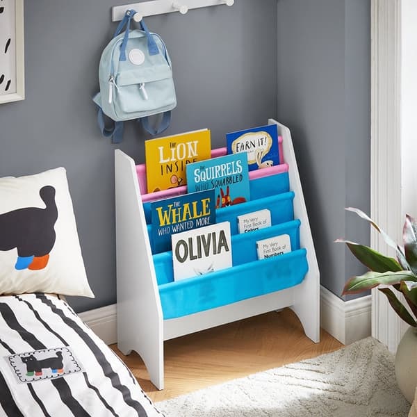 Rootz Toddler kirjahylly - Lasten kirjahylly - Kirjanpidin - MDF-kehys - Polyesterilokerot - 62cm x 71cm x 30cm
