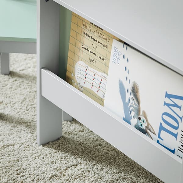 Rootz Kids Bord- og Stolesæt - Børnemøbler - MDF(E1), Træ - Bogreol - Staldstøtte - 60cm x 60cm x 48cm