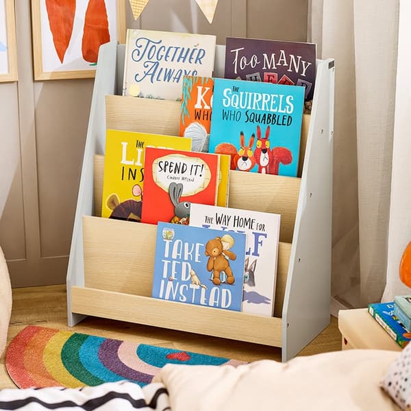 Rootz Montessori kirjahylly - Lasten kirjahylly - Lasten järjestely - MDF-rakenne - 61cm x 71cm x 30cm