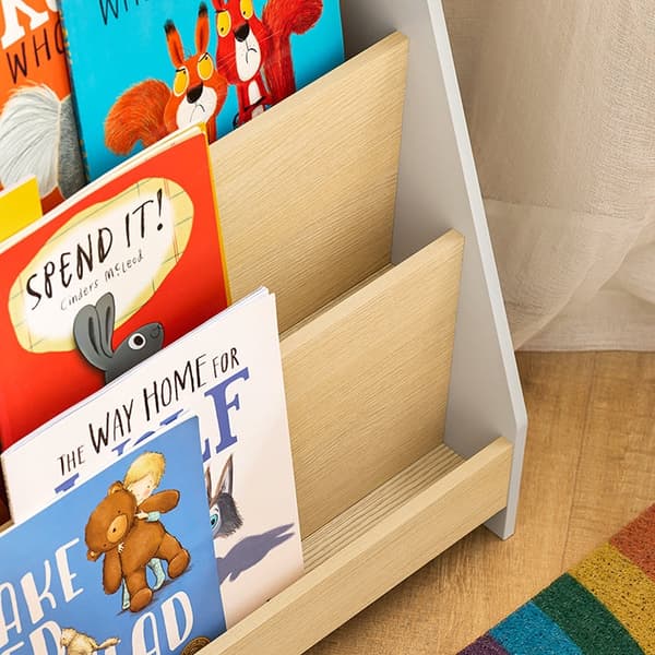 Rootz Montessori kirjahylly - Lasten kirjahylly - Lasten järjestely - MDF-rakenne - 61cm x 71cm x 30cm