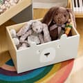 Miniatyrbillede 7 af 8: Rootz Kids bogreol med legetøjskiste - Organisering til børn - Opbevaringsstativ - MDF/E1 - 51 cm x 70 cm x 28 cm - Hjul - Pladsbesparende