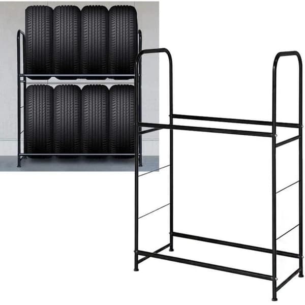 Hjulställ - LARS360 - Höjdjusterbar - Metall - 8 Däck - 107 x 46 x 117 cm