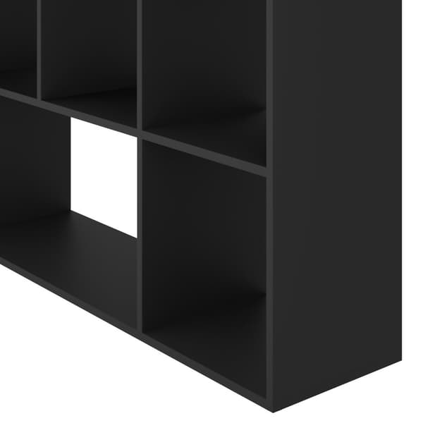 Reol Tartu med 7 åbne rum, 104x29x107cm - sort