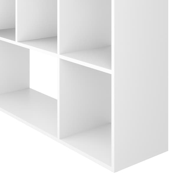 Reol Tartu med 7 åbne rum, 104x29x107cm - hvid