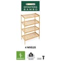 Miniatyrbillede 2 af 3: Inde 4-niveau Confortime Bambushylde 70x35x100 Cm