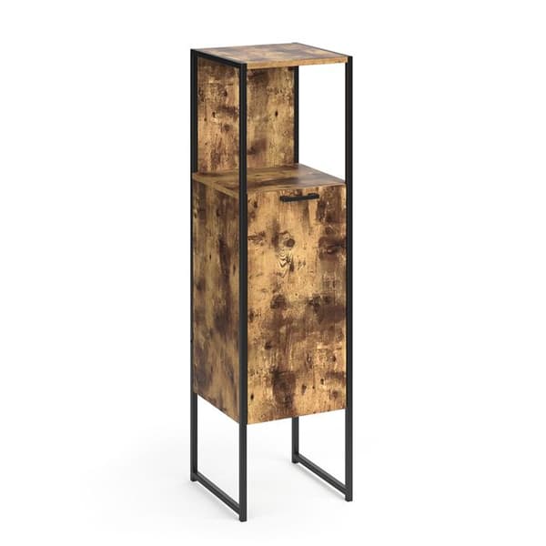 Förvaringsmöbel för badrum Fyrk, 33x120.4cm, Antik trä, Svart, Vicco