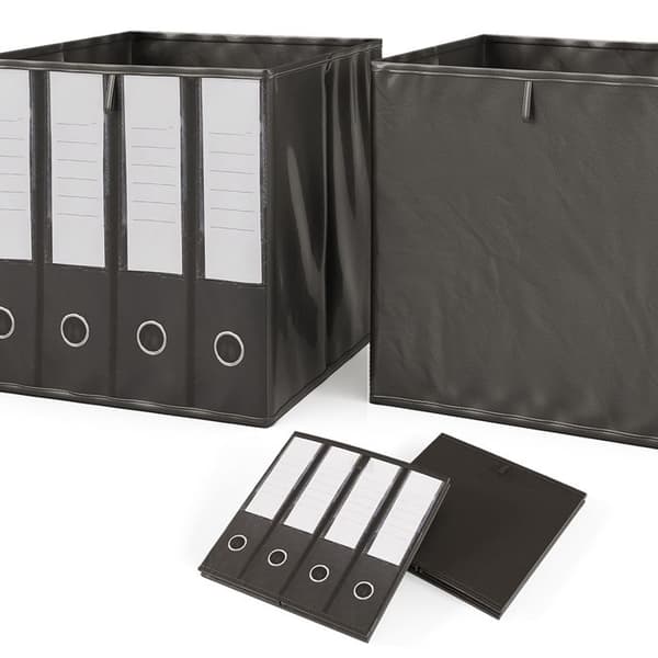 Vicco Ludus kubförvaring, Vit, 142,5 x 36,2 cm med 2 hopfällbara lådor opt.3