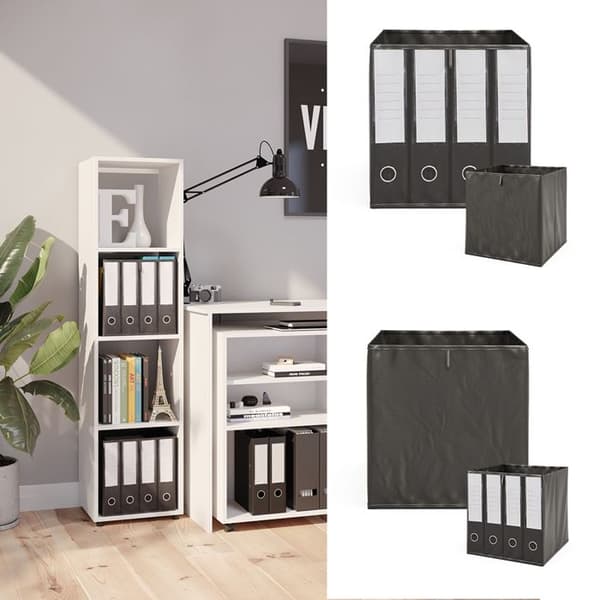 Vicco Ludus kubförvaring, Vit, 142,5 x 36,2 cm med 2 hopfällbara lådor opt.3
