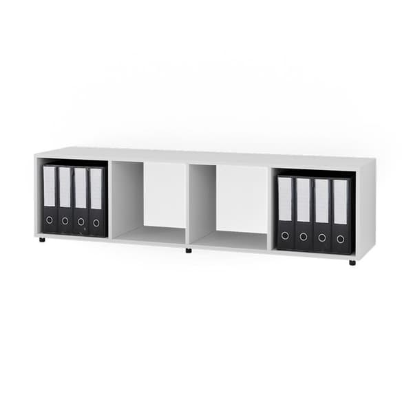 Vicco Ludus kubförvaring, Vit, 142,5 x 36,2 cm med 2 hopfällbara lådor opt.3