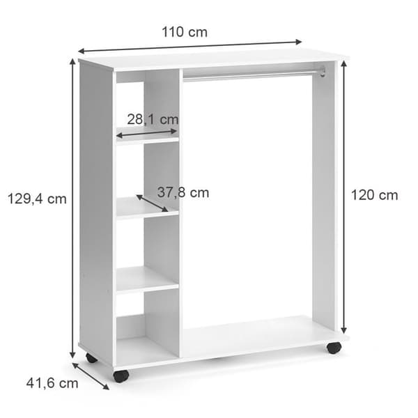 Vicco Cosmo Garderob, antracit, 110 x 129,4 cm