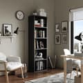 Miniatyrbild 4 av 6: Bob bokhylla, 40 x 132 cm med 5 fack, Svart, Vicco