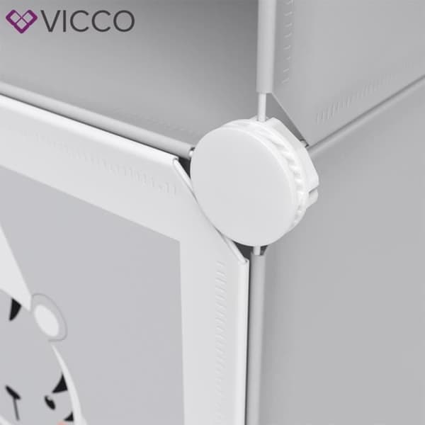 VICCO garderob ANDY barnhylla DIY modulär 5 fack klädstång plug-in hylla 4251421939998
