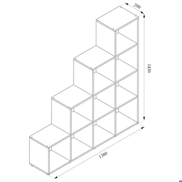Vicco hylla, Sonoma, 142,4 x 143 cm