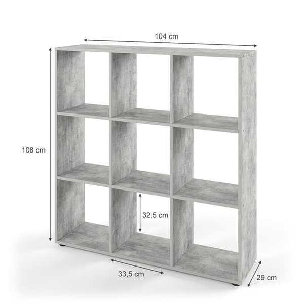 Vicco Nove kubförvaring, Betong, 104 x 108 cm