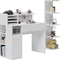 Miniatyrbild 5 av 6: Vicco skrivbord, Vit, 2 delar, med bokhylla